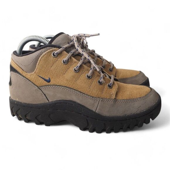 Nike Zion ACG Vintage 90s Outdoor Hiking Boots Tan / Grey 960911 Women's 7 - Picture 4 of 12